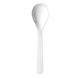 Opscheplepel melamine wit