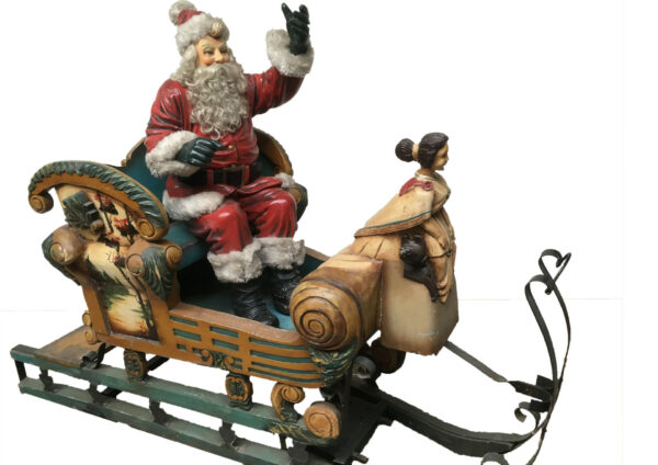 Grote arrenslee met kerstman