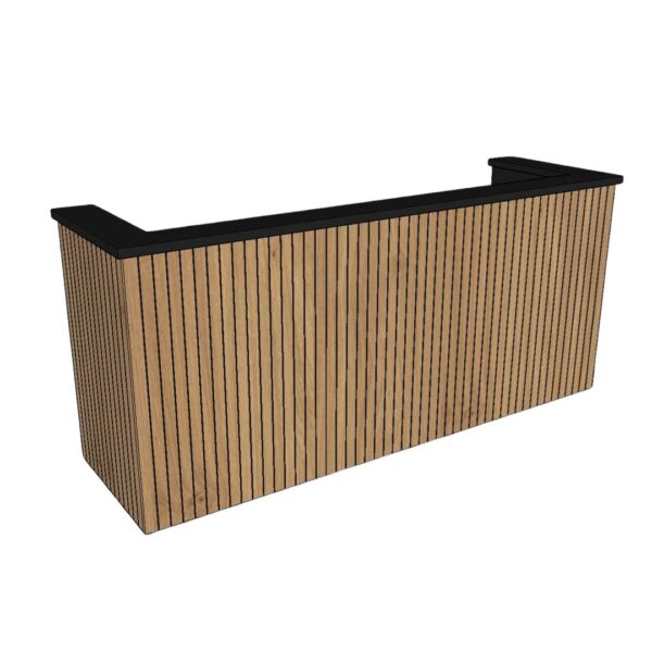 Barombouw Milano - hout/zwart - 2,2m