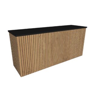 Buffettafel Milano hout/zwart - 2,2m