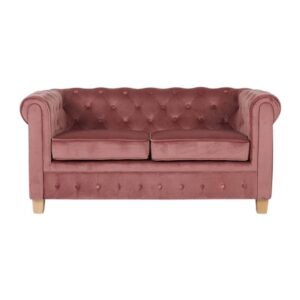 Chesterfield  Bank Malibu Velours - Oud Roze