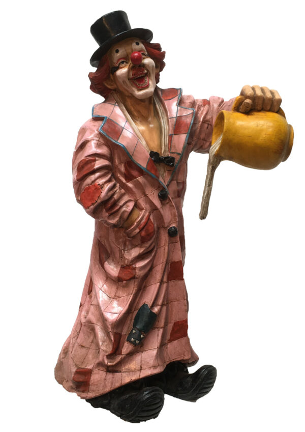 Clown met bierpul