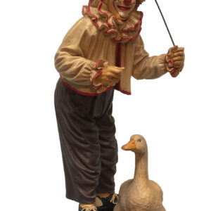 Clown met parasols en eendjes