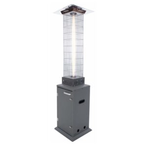 Designheater RVS met vlam