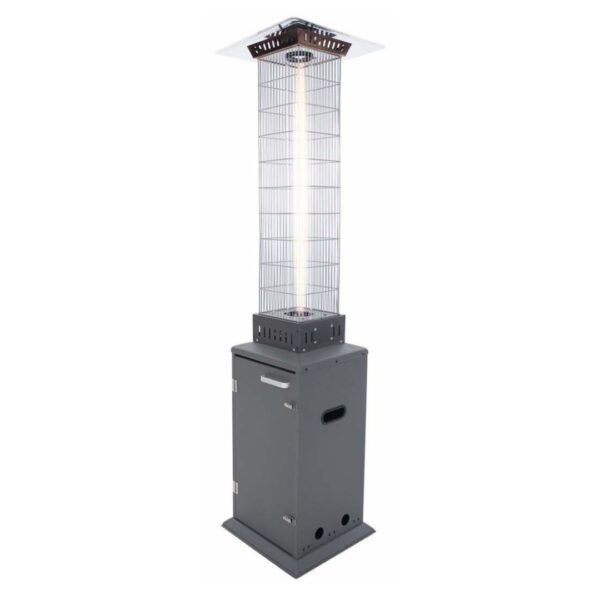 Designheater RVS met vlam