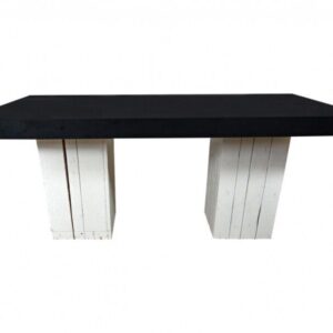 Dinertafel Black & White Wood - 180x80cm