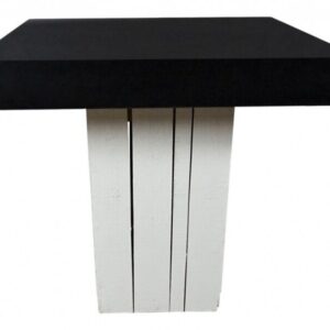 Dinertafel Black & White Wood - 80x80cm