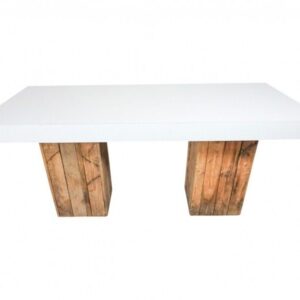 Dinertafel White & Wood - 180x80cm