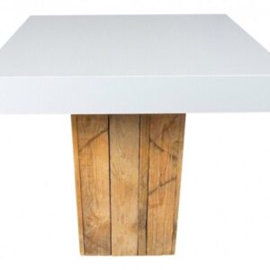 Dinertafel White & Wood - 80x80cm