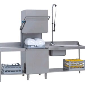 Doorschuif afwasmachine met spoeltafel rechts 400V