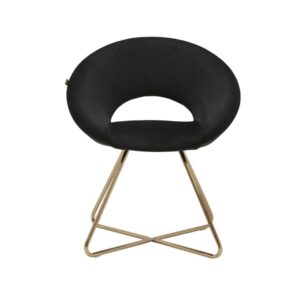 Fauteuil Abby Velours - Zwart