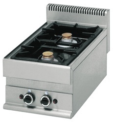 Fornuis 2-pits Modulair 40cm - gas