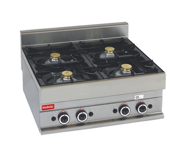 Fornuis 4-pits Modulair 70cm - gas