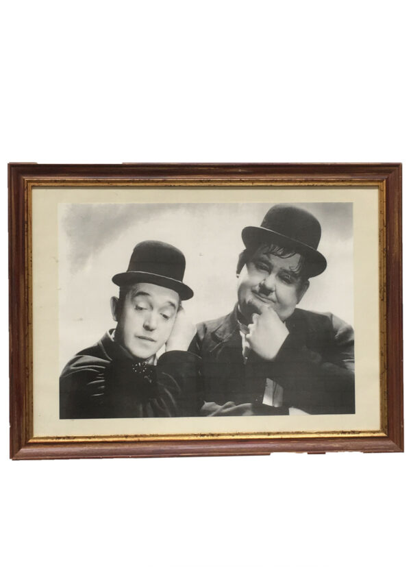 Laurel & Hardy foto in houten lijst