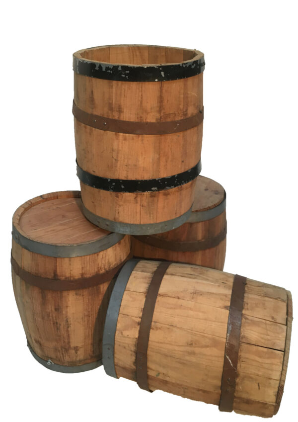 Houten tonnetje blank