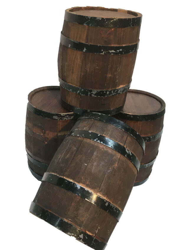 Houten tonnetje donkerbruin
