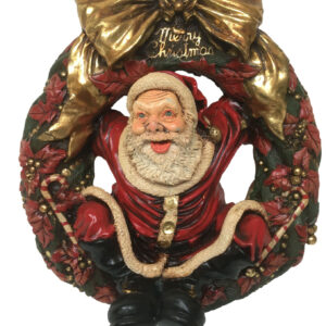 Kerstkrans met kerstman
