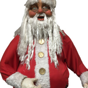 Kerstman beeld met stoffen kostuum