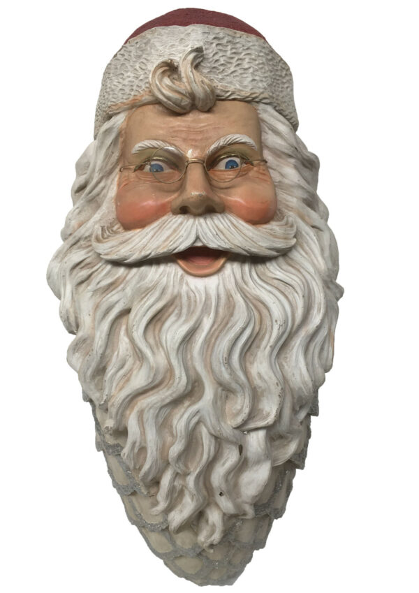 Kerstman hoofd denneappel