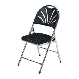 Klapstoel gestoffeerd - zwart