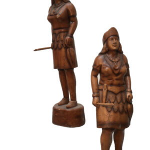 Houten indianen beelden