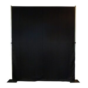 Pipe & drape zwart/glans per 3m