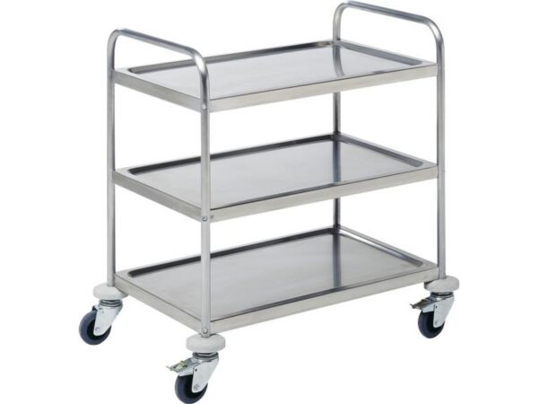 Serveerwagen RVS 3 plateau's