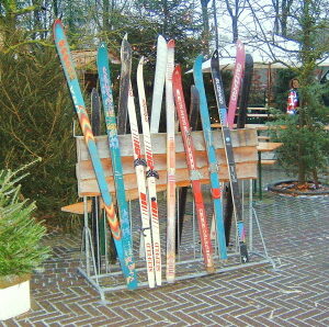 Ski rek met ski's
