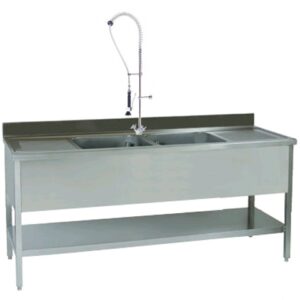 Spoeltafel dubbel incl. mengkraan / boiler