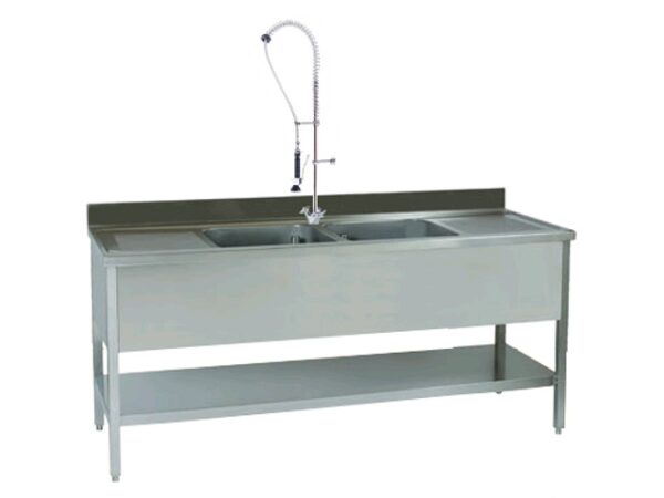 Spoeltafel dubbel incl. mengkraan / boiler