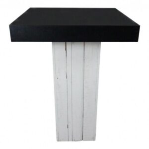 Statafel Black & White Wood - 80x80cm