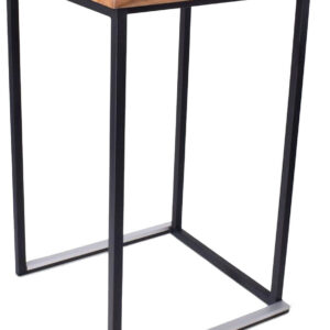 Statafel Cuba zwart/hout 70x70cm