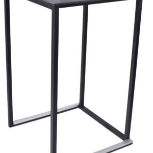 Statafel Cuba zwart/marmer 70x70cm