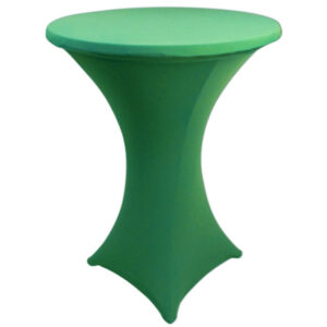 Statafel met rok appeltjes groen