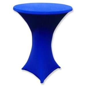 Statafel met rok kobaltblauw