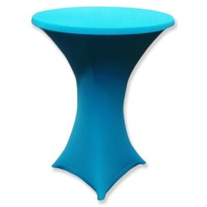 Statafel met rok lichtblauw