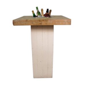 Statafel steigerhout mixed 80x80cm met koelbak