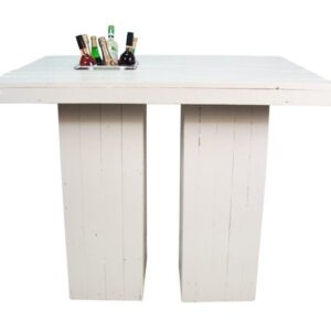 Statafel steigerhout wit 130x90cm met koelbak
