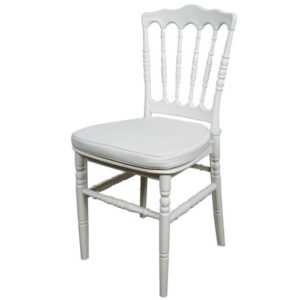 Stoel Napoleon wit met kussen