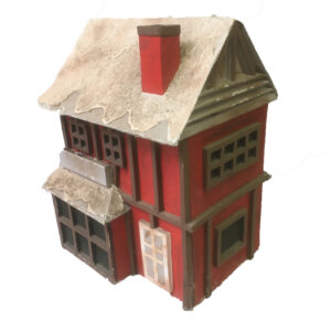 Kersthuisje papiermaché klein