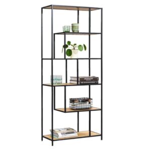 Kast Jaxx – zwart/naturel – 185x77x35 cm