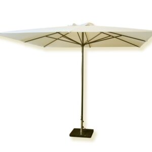 Parasol incl. voet 3x3m – Ecru