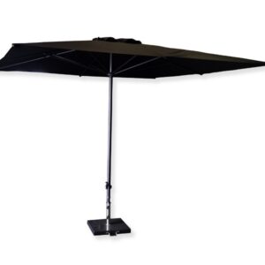 Parasol incl. voet 3x3m – Zwart