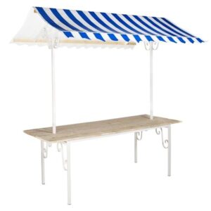 Franse marktkraam blauw/wit