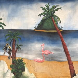 Decordoek Tropisch Flamingo