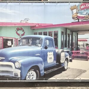 Bouwhek met doek Route 66 Diner