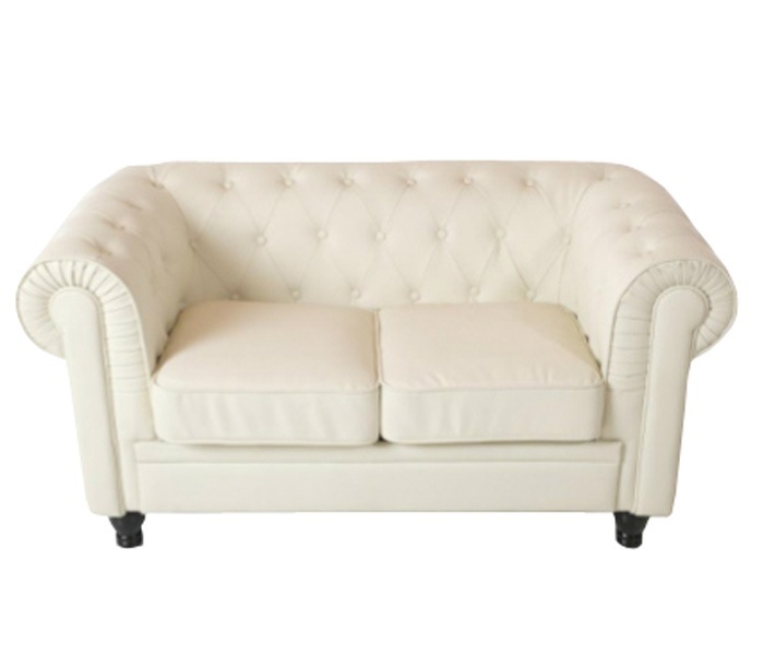 Bank Chesterfield wit 2-zits - TheDecorationFactory ThePartyRentFactoy